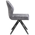 STUHL   Webstoff  Grau, Schwarz  - Schwarz/Grau, Design, Textil/Metall (50/85/60cm) - Carryhome
