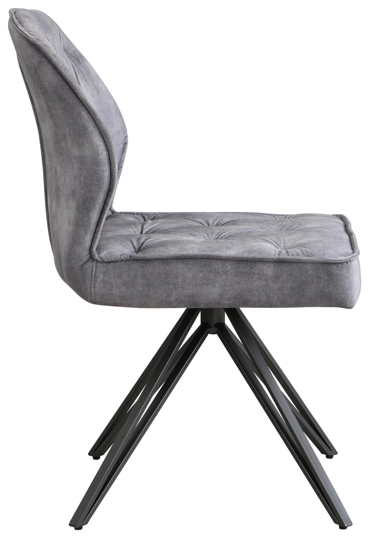 STOL   vävt tyg  - svart/grå, Design, metall/textil (50/85/60cm) - Carryhome