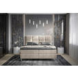 BOXBETT 180/200 cm  in Taupe  - Taupe/Chromfarben, Design, Holz/Holzwerkstoff (180/200cm) - Esposa