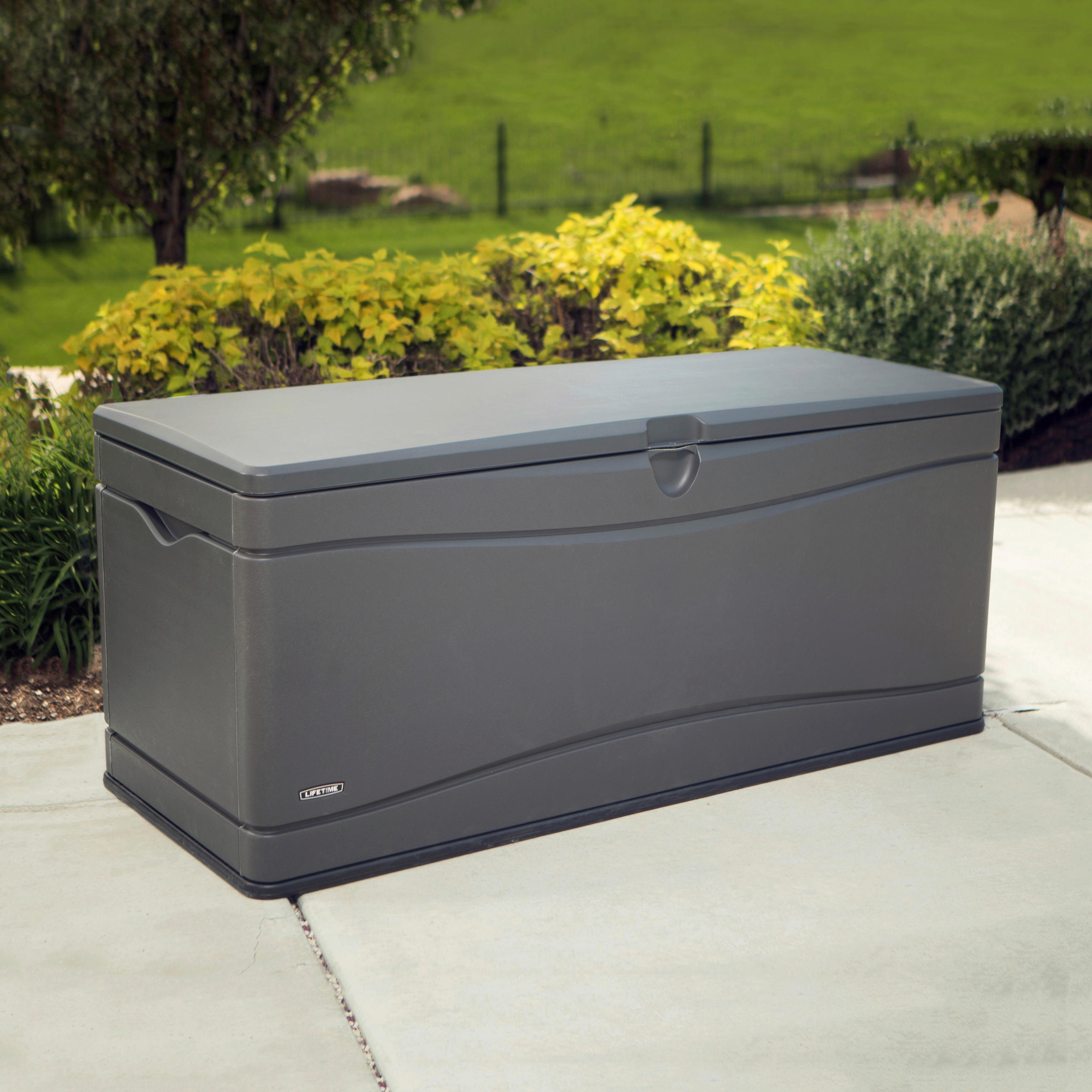 KISSENBOX 153/68/61 cm  - Anthrazit, Basics, Kunststoff (153/68/61cm) - Ambia Garden