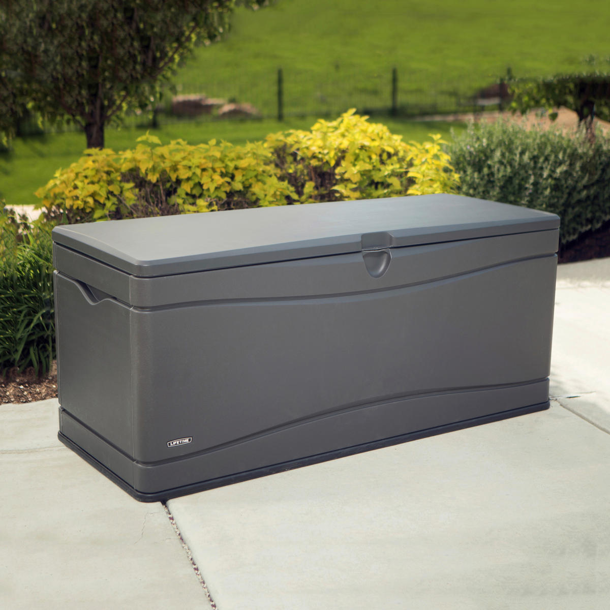KISSENBOX 153/68/61 cm  - Anthrazit, Basics, Kunststoff (153/68/61cm) - Ambia Garden