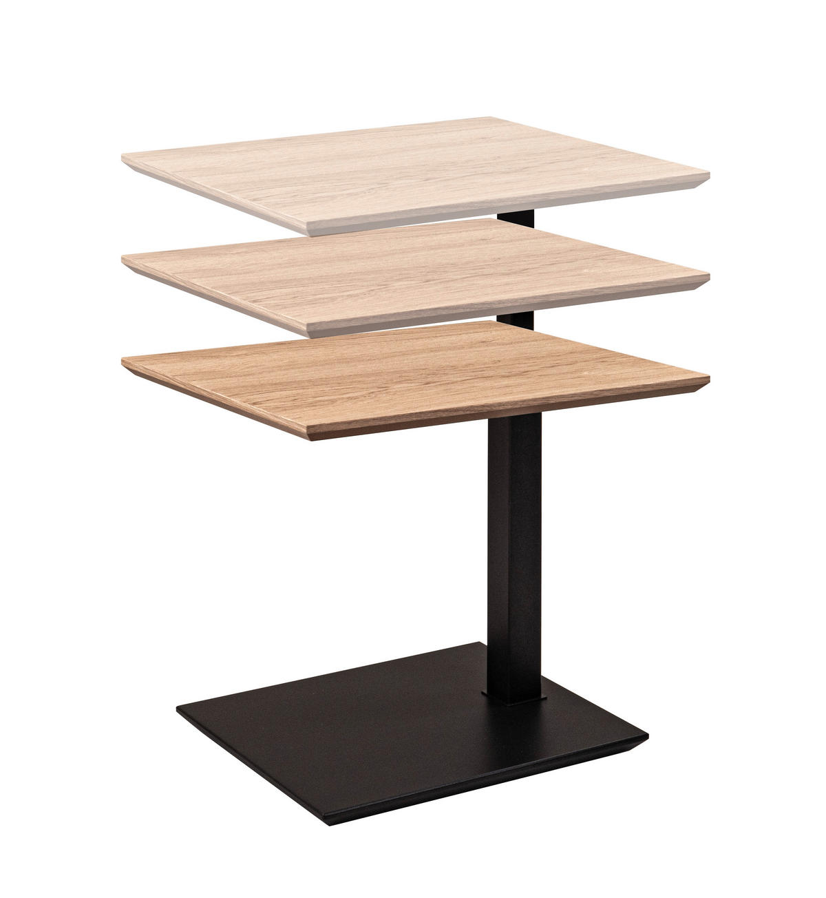 BEISTELLTISCH in Holz, Metall, Holzwerkstoff 55/47/47-65 cm  - Wildeiche/Anthrazit, Natur, Holz/Holzwerkstoff (55/47/47-65cm) - Novel