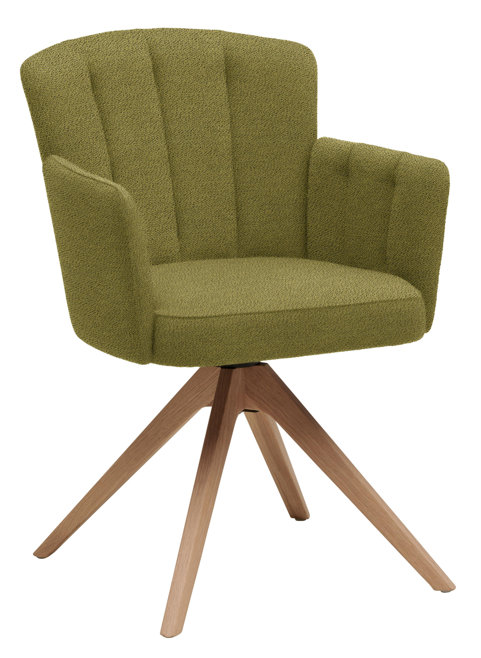 ARMLEHNSTUHL in Holz, Textil Wildeiche, Schilfgrün  - Schilfgrün/Wildeiche, Design, Holz/Textil (58/83/62cm) - Venjakob