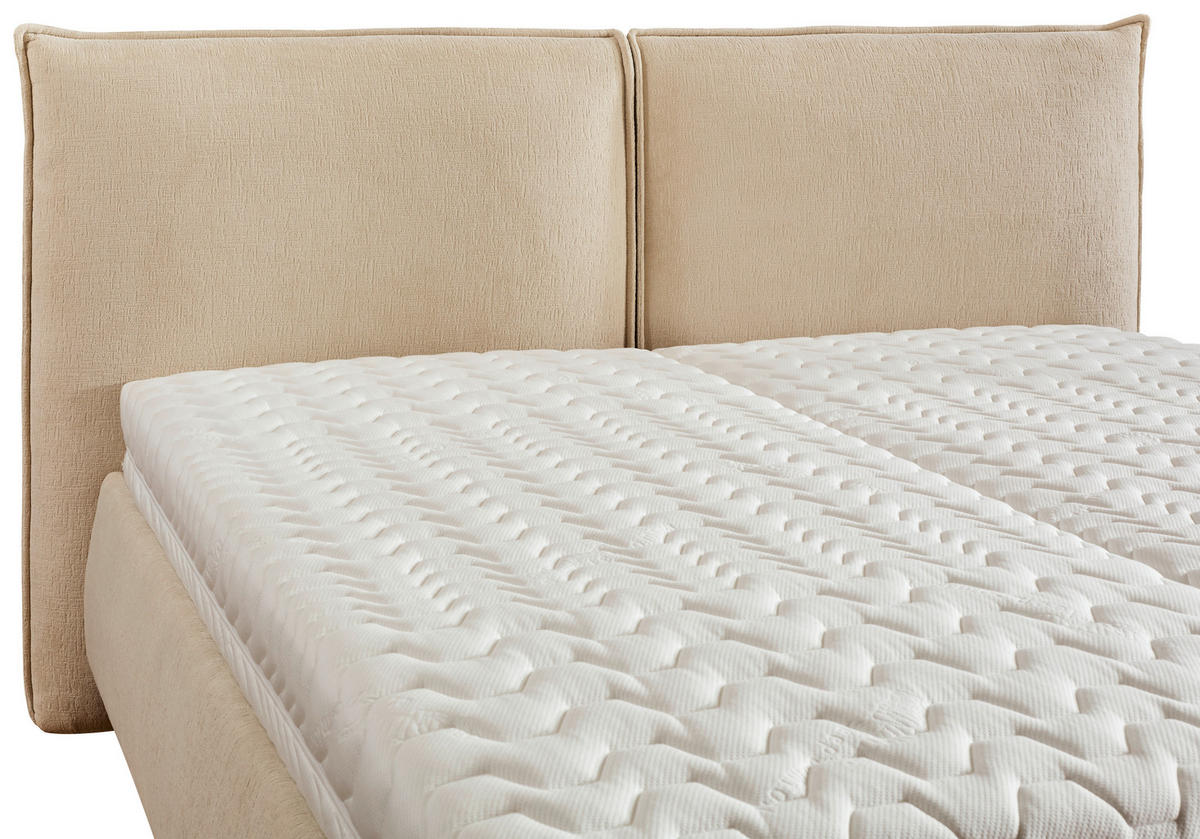 POLSTERBETT 180/200 cm, {[inkl. ],item.attr('349-543'),[, ]} - Sandfarben/Schwarz, Design, Holz/Kunststoff (180/200cm) - Voleo