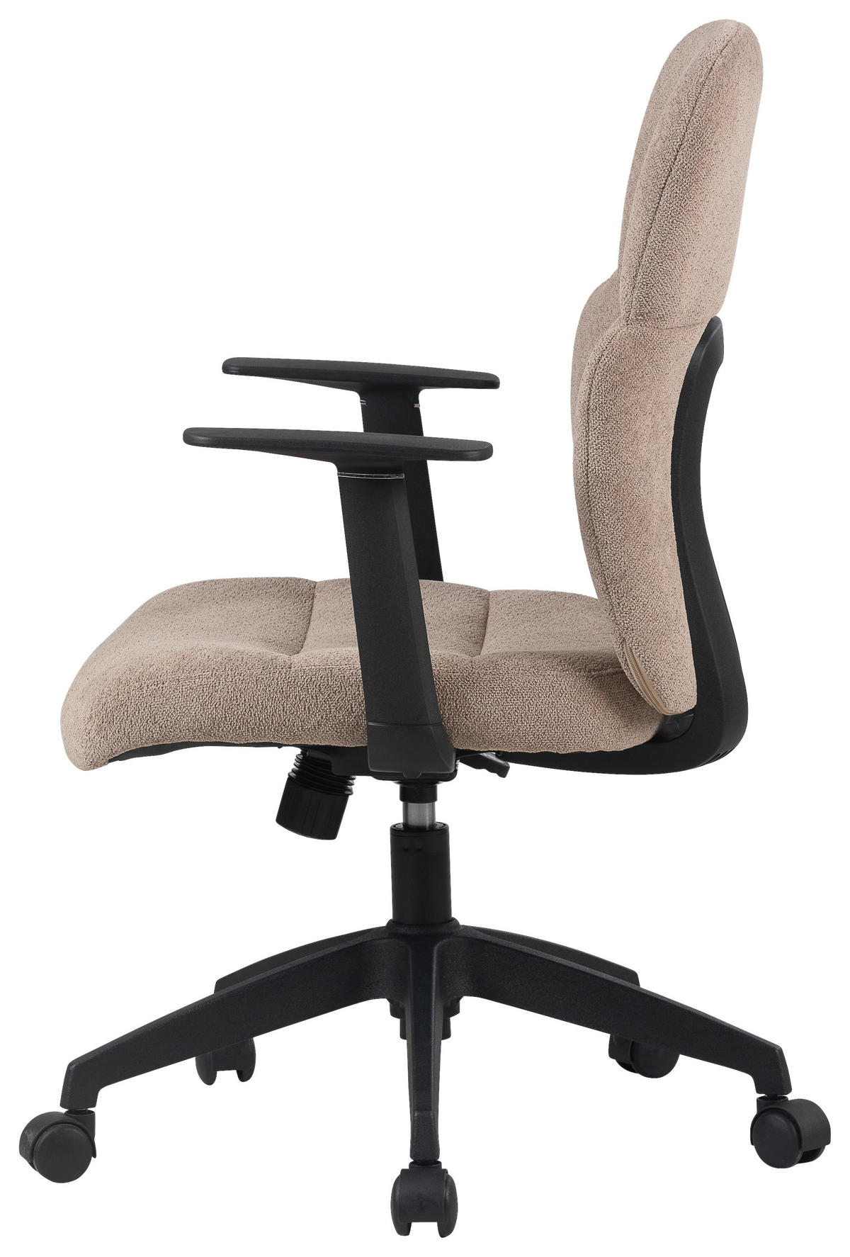 OTOČNÁ ŽIDLE, tkaná látka, černá, světle hnědá - černá/světle hnědá, Design, textil/plast (60/93,5-101/57cm) - Modante