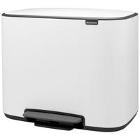 ABFALLEIMER BO TRETEIMER 11 + 23 L  - Schwarz/Weiß, Design, Kunststoff/Metall (54/44/36,5cm) - Brabantia