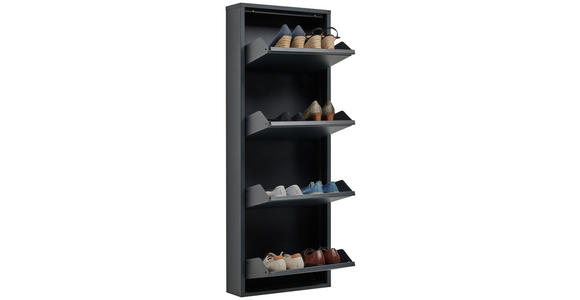 SCHUHKIPPER in 50/136,5/15 cm - Anthrazit, Basics, Metall (50/136,5/15cm) - Carryhome