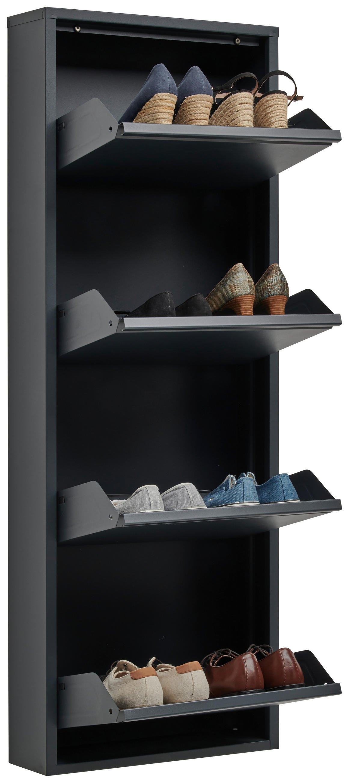 CIPELARNIK SA NAGIBNIM VRATIMA  antracit  metal     - antracit, Osnovno, metal (50/136,5/15cm) - Carryhome