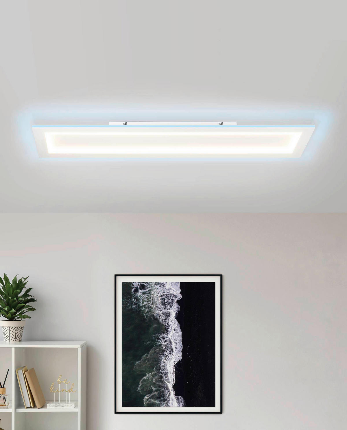LED-DECKENLEUCHTE PADROGIANO  Smart   - Weiß, Basics, Kunststoff/Metall (120/30cm) - Eglo