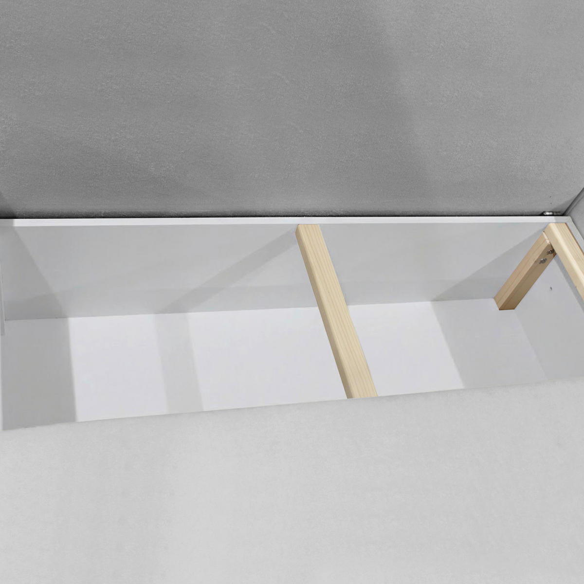 ECKSOFA STERN Hellgrau Bouclé Zierkissen, Rückenkissen, Bettkasten  - Hellgrau/Schwarz, Design, Kunststoff/Textil (207/152cm) - MID.YOU