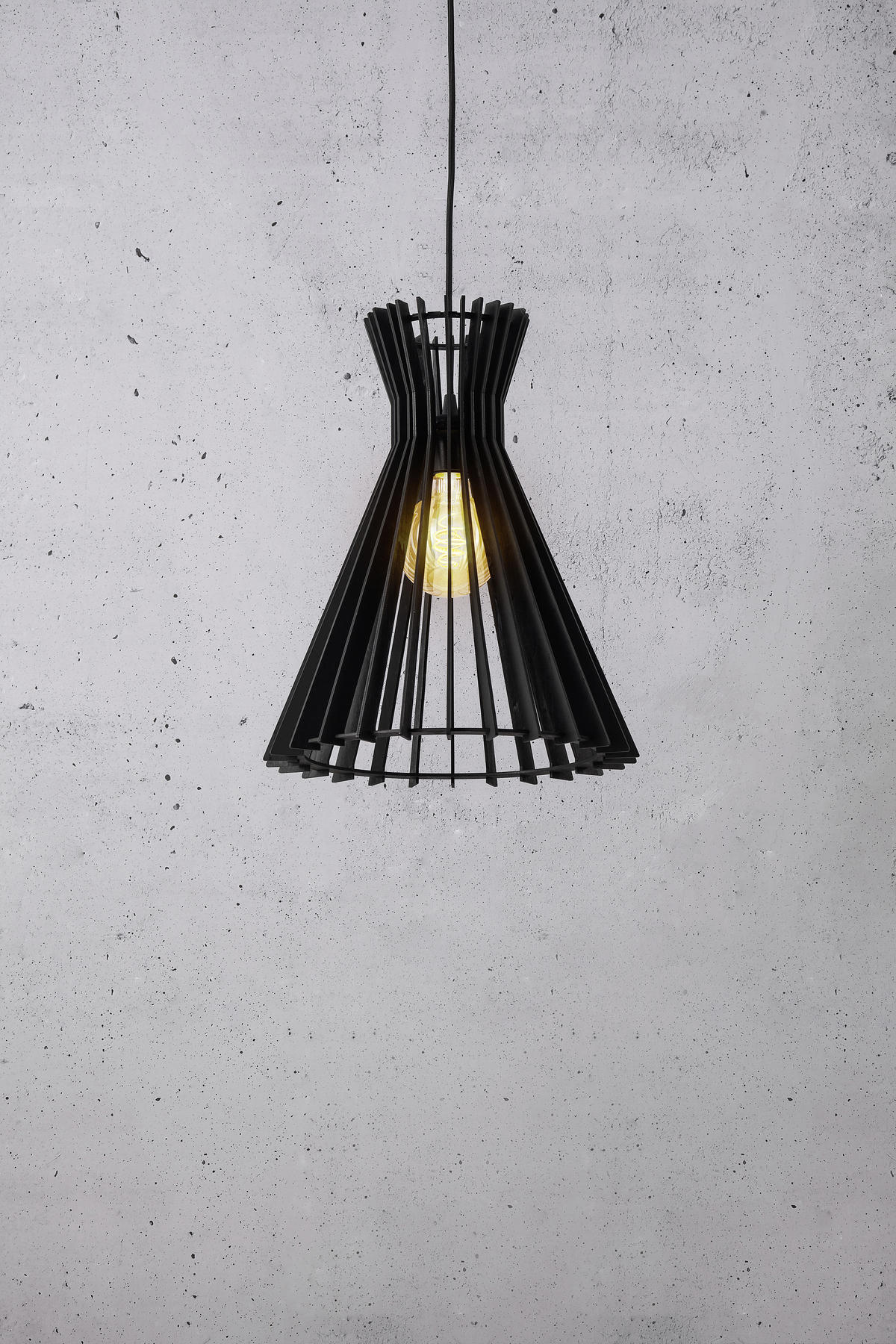 ZÁVĚSNÉ SVÍTIDLO, 34/41 cm  - černá, Natur, dřevo (34/41cm) - Nordlux