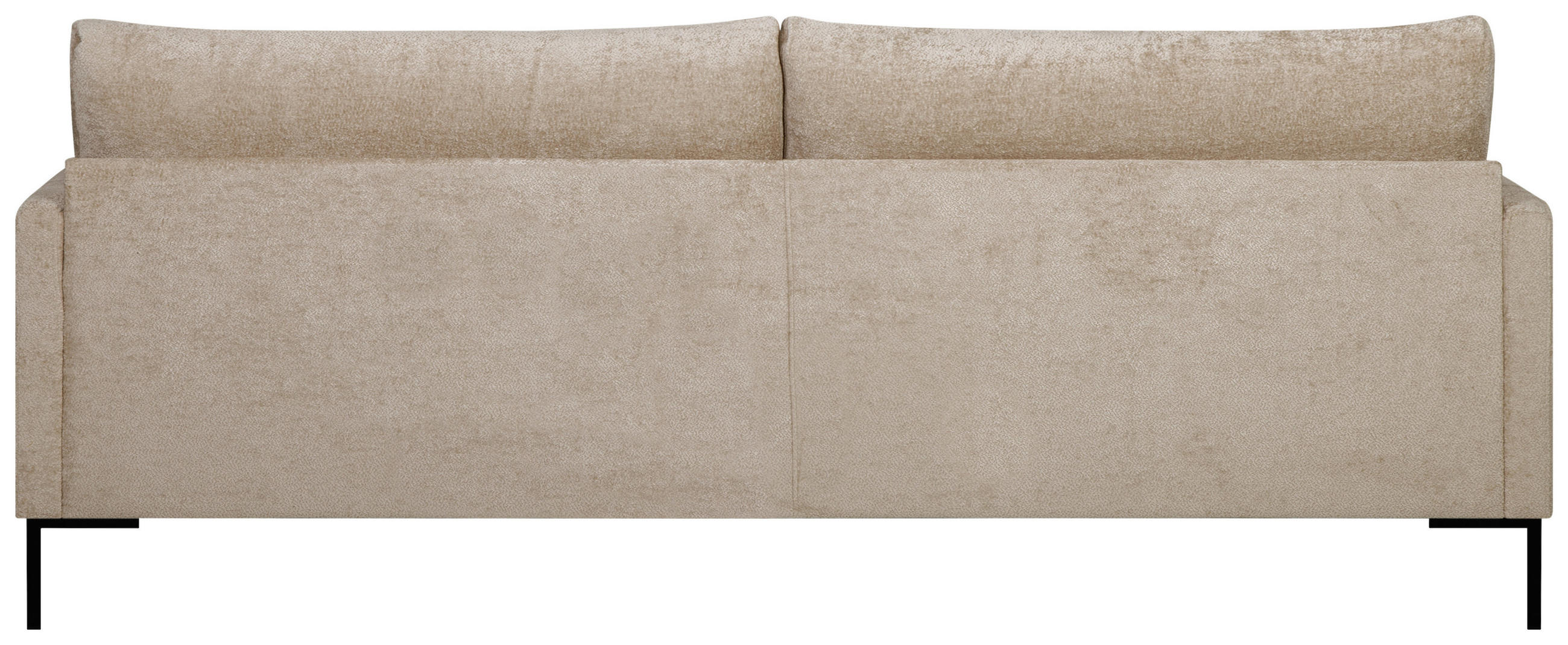 3,5-SITS SOFFA i tyg beige  - beige/svart, Klassisk, metall/textil (211/78/87cm) - Hom`in