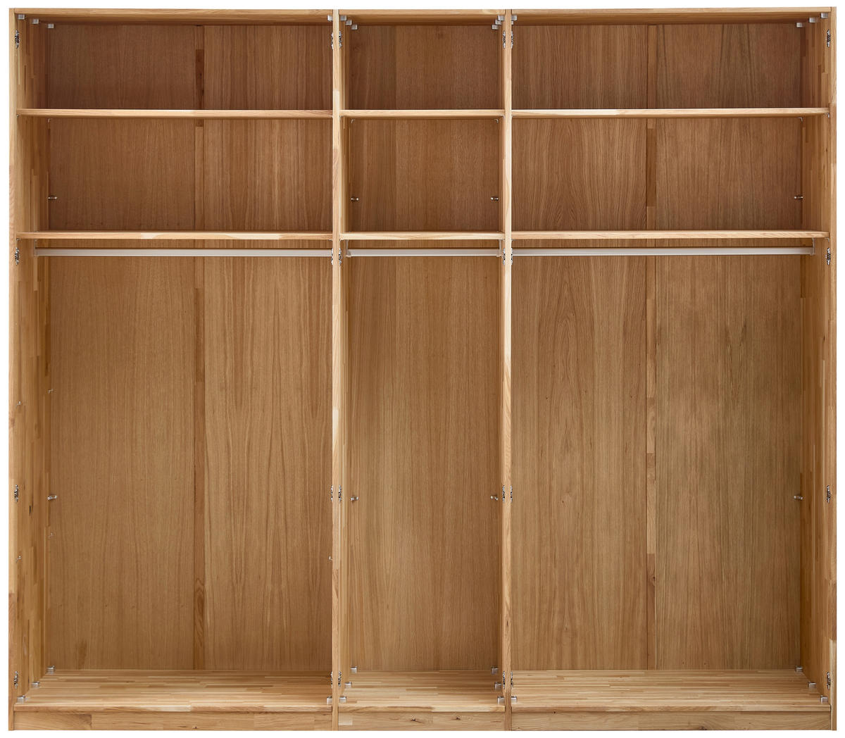 DREHTÜRENSCHRANK Eichefarben  - Eichefarben/Schwarz, Modern, Holz/Metall (252/223/62cm) - Livetastic