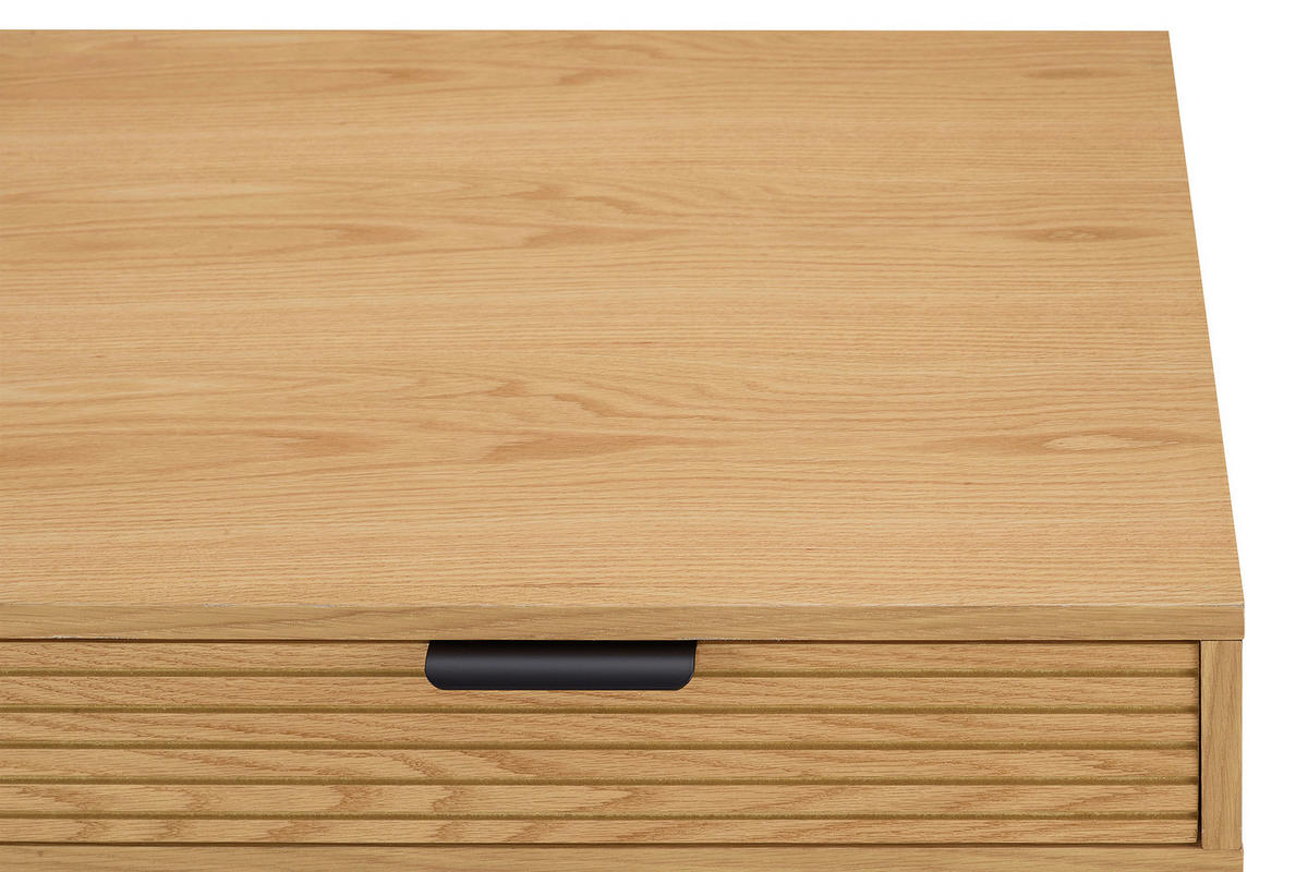 SCHREIBTISCH 120/60/75 cm  in Schwarz, Eichefarben  - Eichefarben/Schwarz, MODERN, Holz/Holzwerkstoff (120/60/75cm) - Livetastic