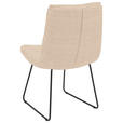 STUHL - Creme/Schwarz, Design, Textil/Metall (50/90/68cm) - Valnatura