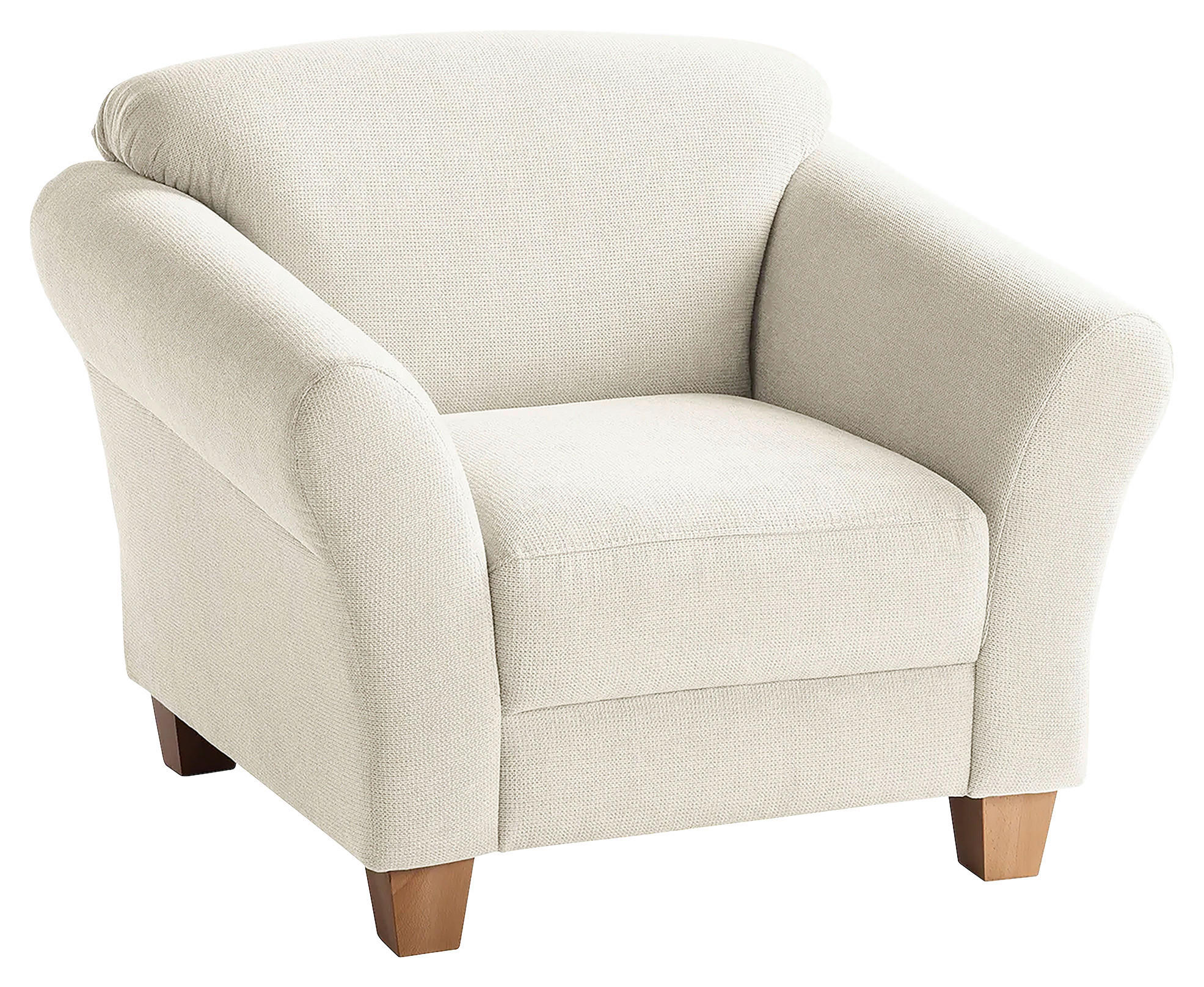 SESSEL in Flachgewebe Creme  - Creme/Naturfarben, KONVENTIONELL, Holz/Textil (101/84/89cm) - Sit & More