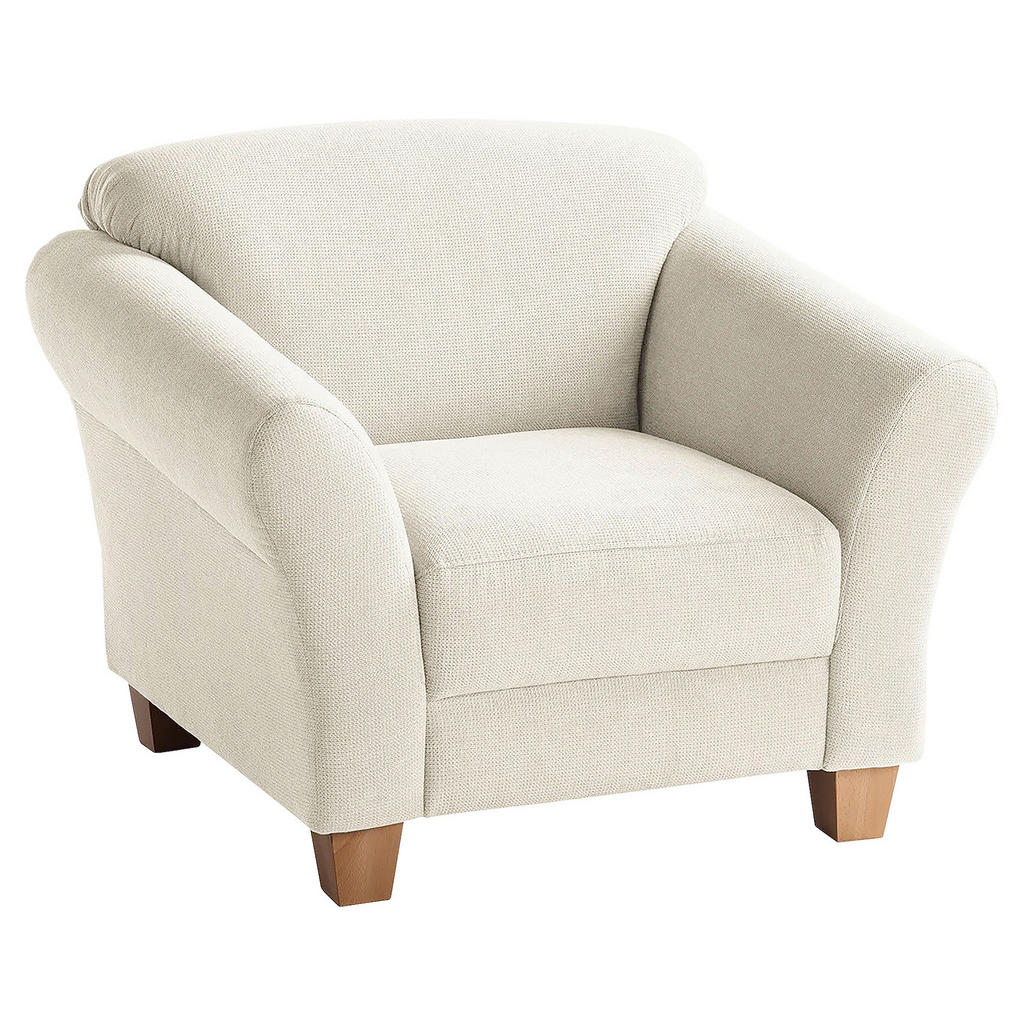 Thumbnail - Sit & More Sessel, Creme, Textil, Buche, 101x84x89 cm, Goldenes M, Oeko-Tex® Standard 100, Made in Europe, DGM-Klimapakt...