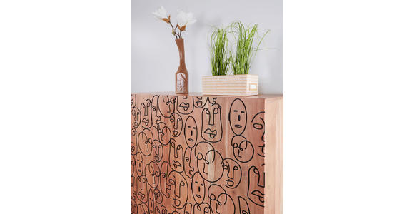 HIGHBOARD  in 90/150/38 cm  - Schwarz/Naturfarben, LIFESTYLE, Holz/Metall (90/150/38cm) - Landscape