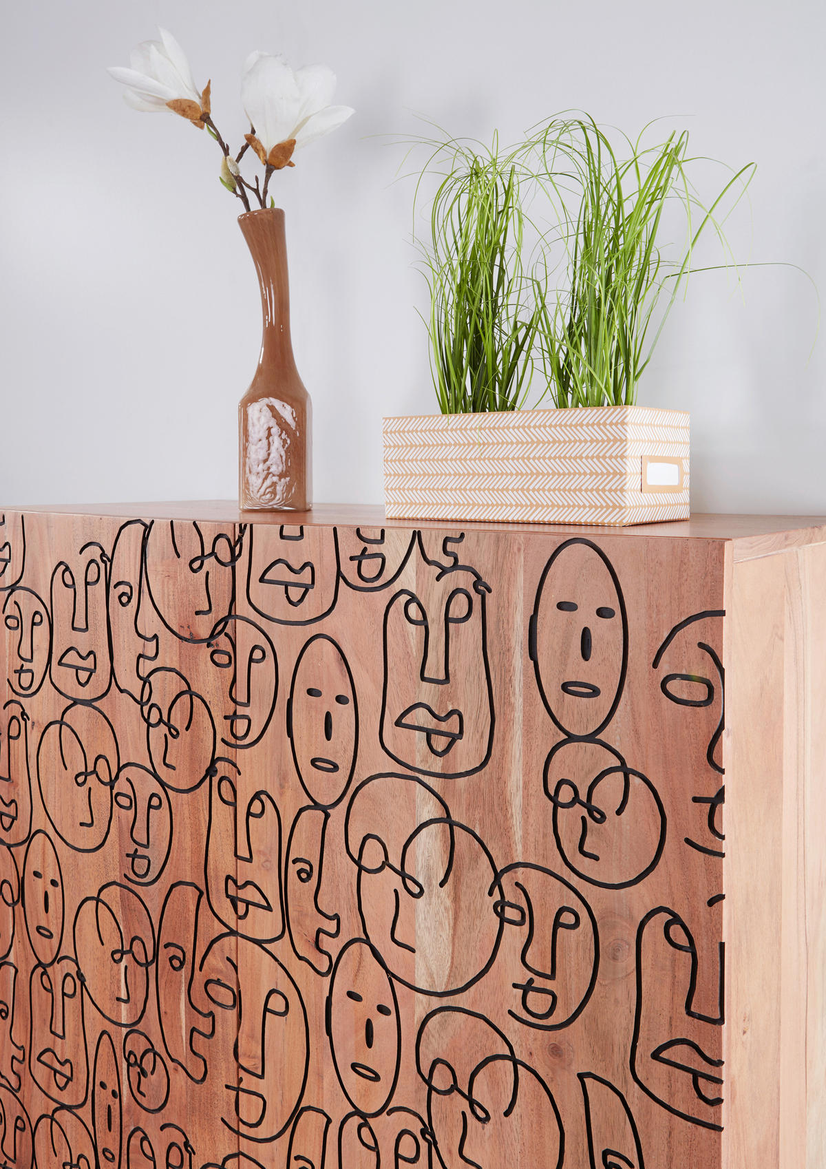HIGHBOARD  in 90/150/38 cm  - Schwarz/Naturfarben, LIFESTYLE, Holz/Metall (90/150/38cm) - Landscape