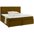 BOXSPRINGBETT 180/200 cm  in Goldfarben  - Goldfarben/Schwarz, Design, Kunststoff/Textil (180/200cm) - Xora