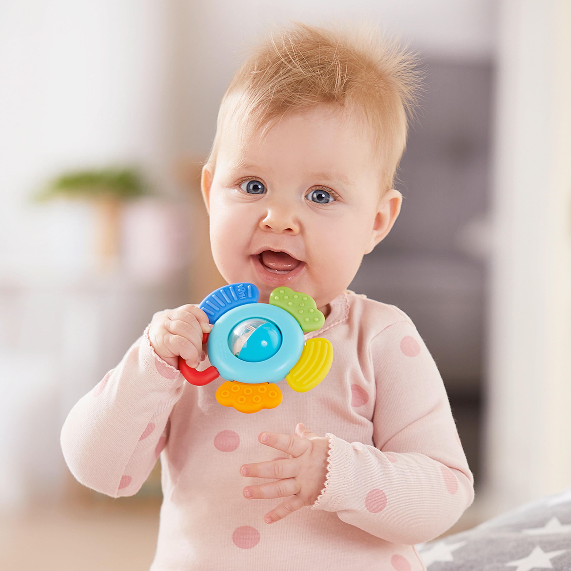 GREIFLING Blume  - Multicolor, Basics, Kunststoff (10cm) - Haba