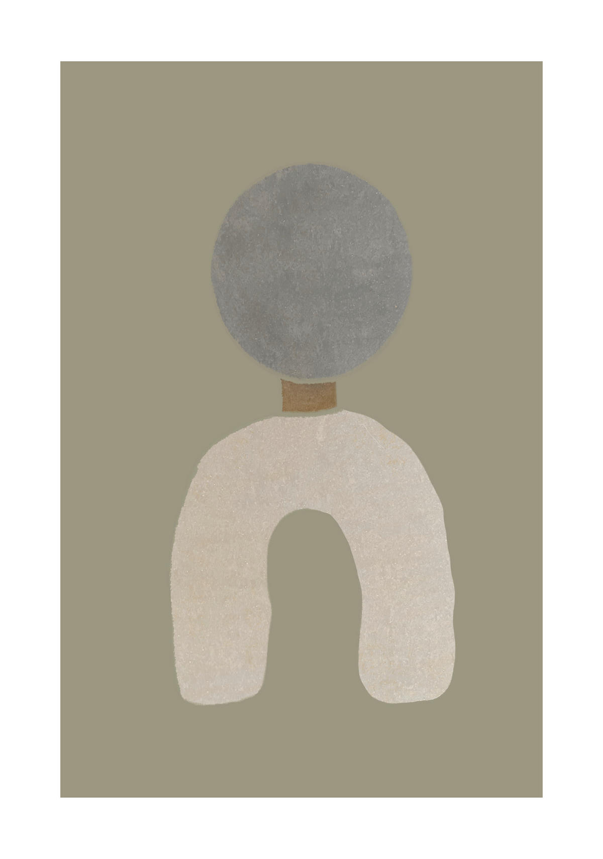 BILD Abstraktes  - Beige/Schwarz, Basics, Holz/Kunststoff (50/70/10cm)
