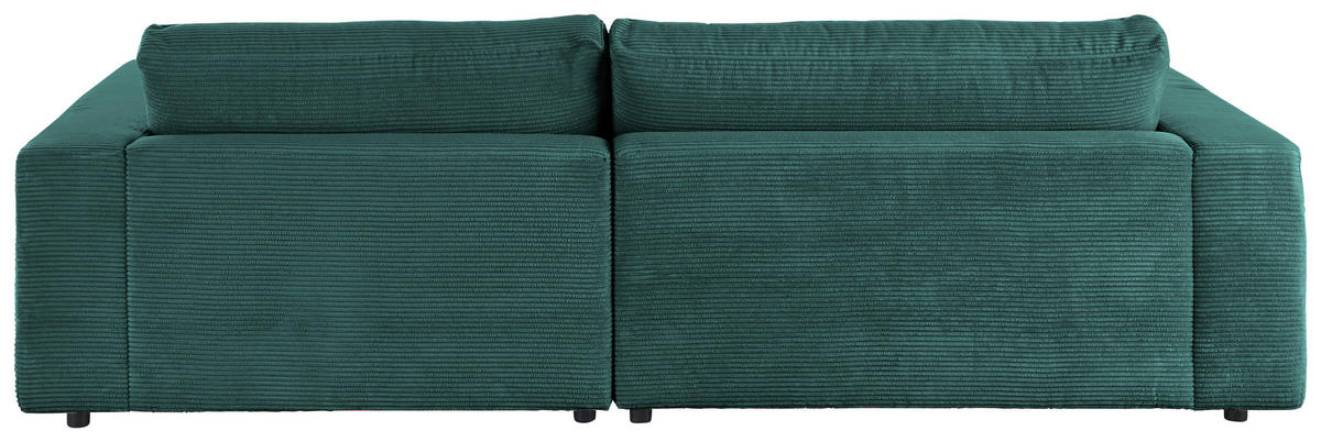 ECKSOFA in Cord Waldgrün  - Waldgrün/Schwarz, Design, Kunststoff/Textil (270/190cm) - Lomoco