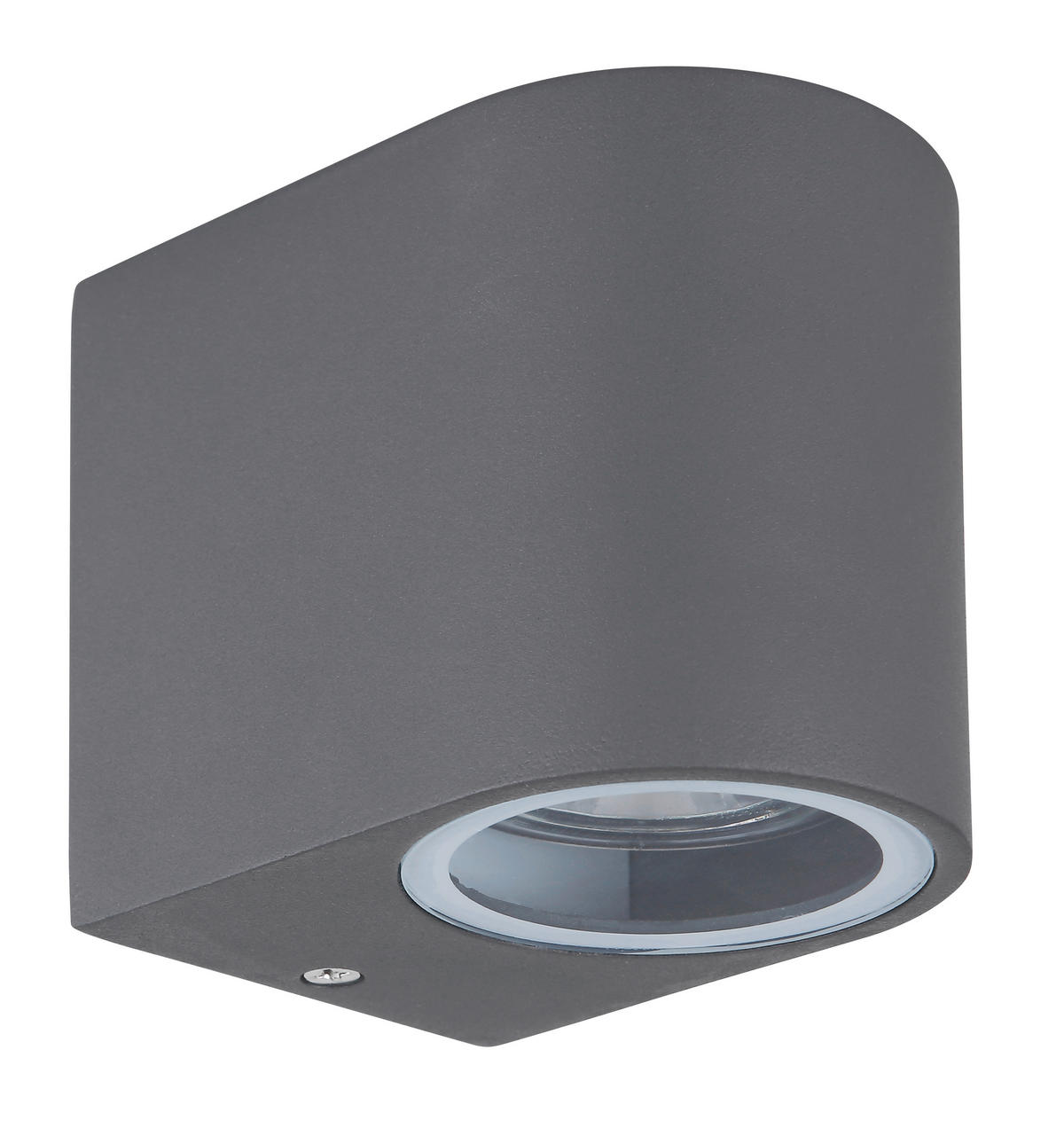 AUSSENLEUCHTE - Klar/Anthrazit, Design, Glas/Metall (6,8/9,2/8,1cm) - Globo