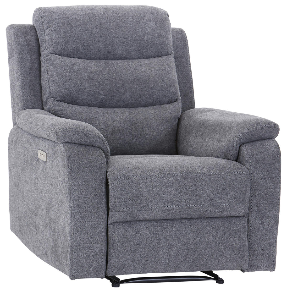 RELAXSESSEL Webstoff    - Schwarz/Grau, KONVENTIONELL, Kunststoff/Textil (92/102/93cm) - P & B