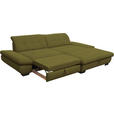 ECKSOFA in Mikrofaser Grün 290/198 cm - Schwarz/Grün, Design, Textil/Metall (290/198cm) - Xora