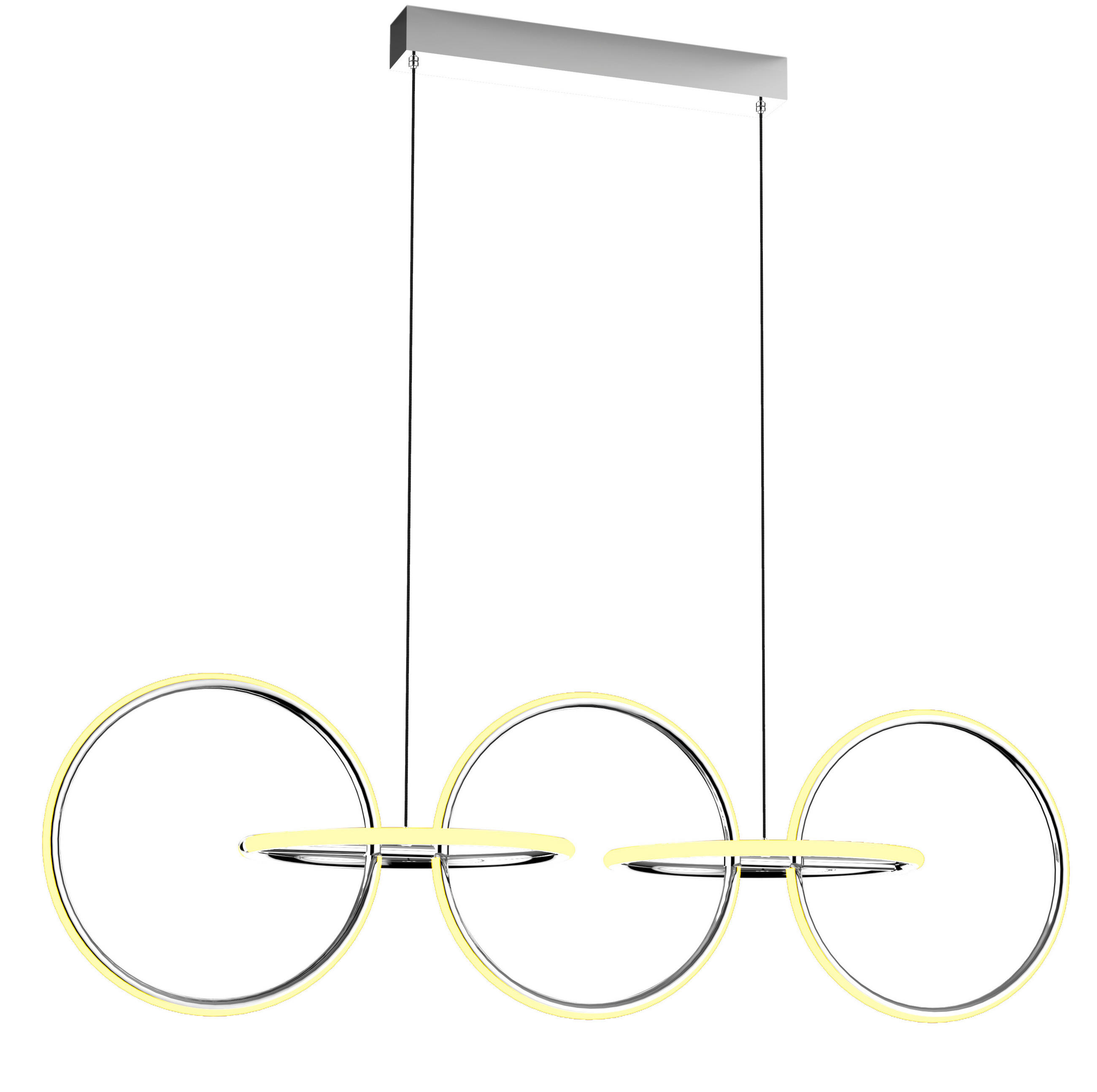 LED-PENDELLAMPA Kos 114/35/120 cm  - kromfärg, Design, metall (114/35/120cm)
