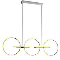 LED-PENDELLEUCHTE 114/35/120 cm  - Chromfarben, Design, Metall (114/35/120cm)