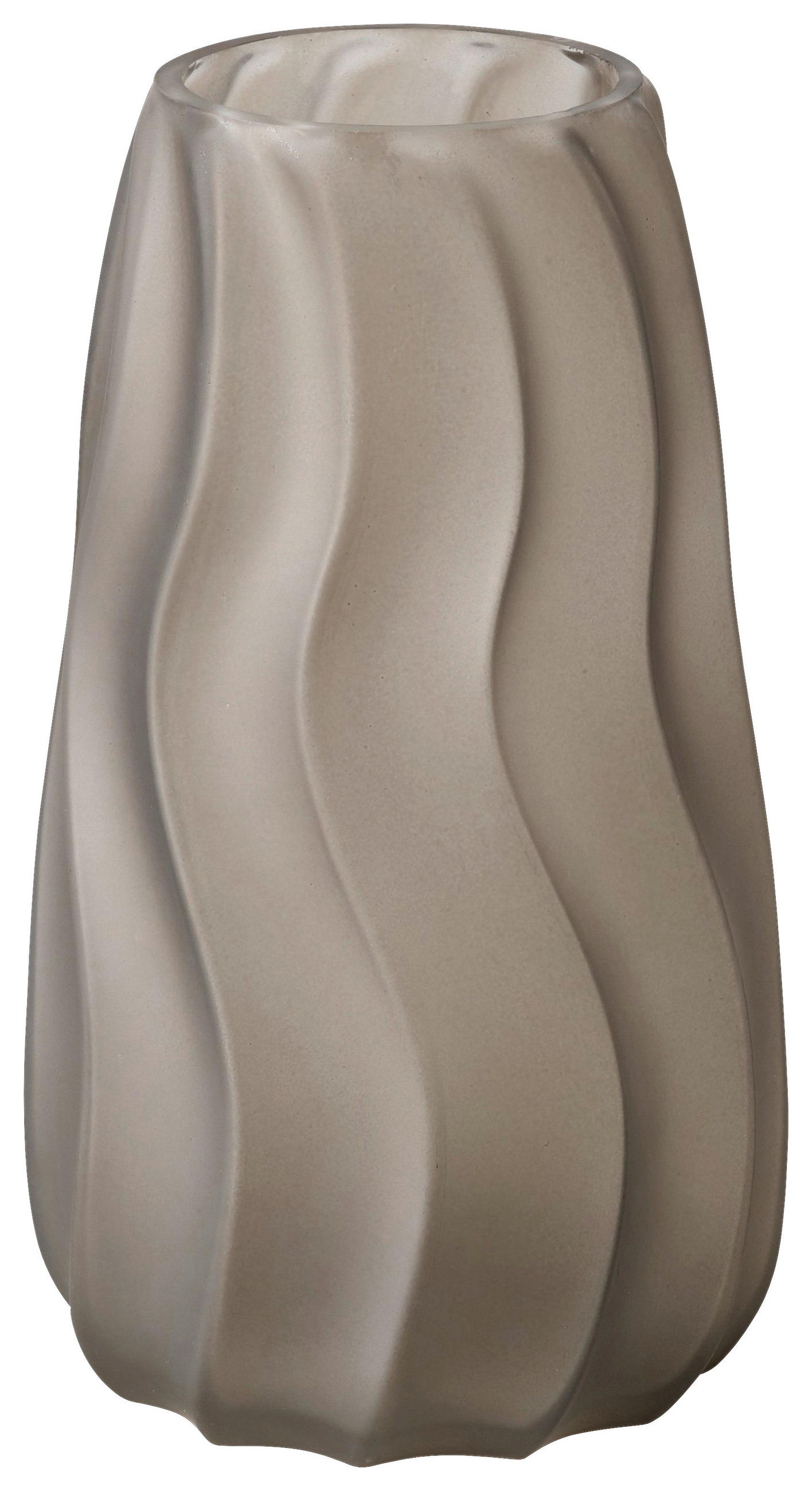 VASE  - Grau, LIFESTYLE, Glas (14/14/24cm)