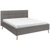 POLSTERBETT 180/200 cm  in Grau  - Eichefarben/Grau, KONVENTIONELL, Holz/Textil (180/200cm) - SetOne by Musterring