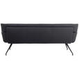 SITZBANK 220/91/70 cm  in Schwarz  - Schwarz, Design, Leder/Metall (220/91/70cm) - Dieter Knoll