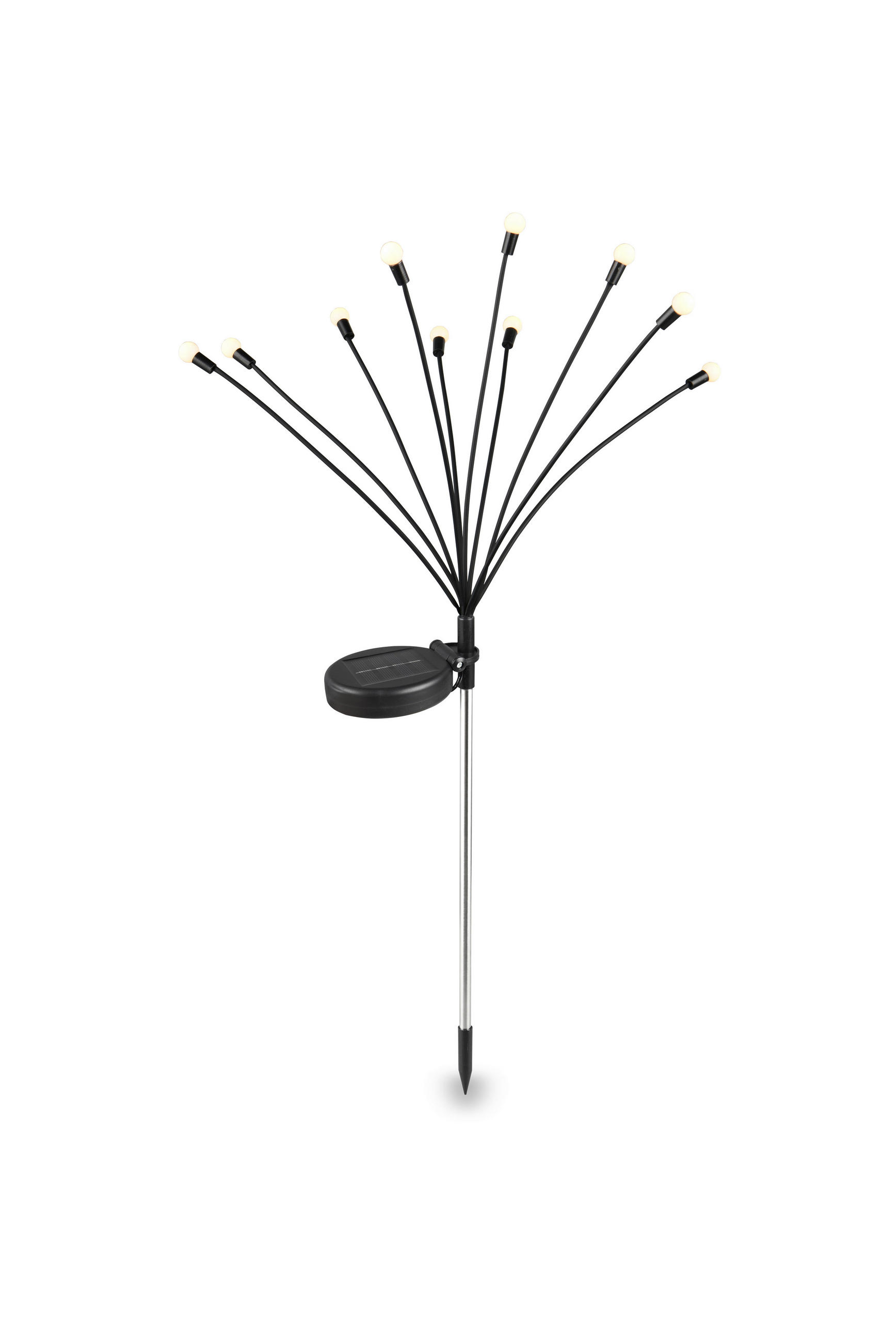 SOLÁRNÍ SVÍTIDLO, 8,5/5/74 cm - černá/barvy stříbra, Trend, kov/plast (8,5/5/74cm) - Ambia Garden