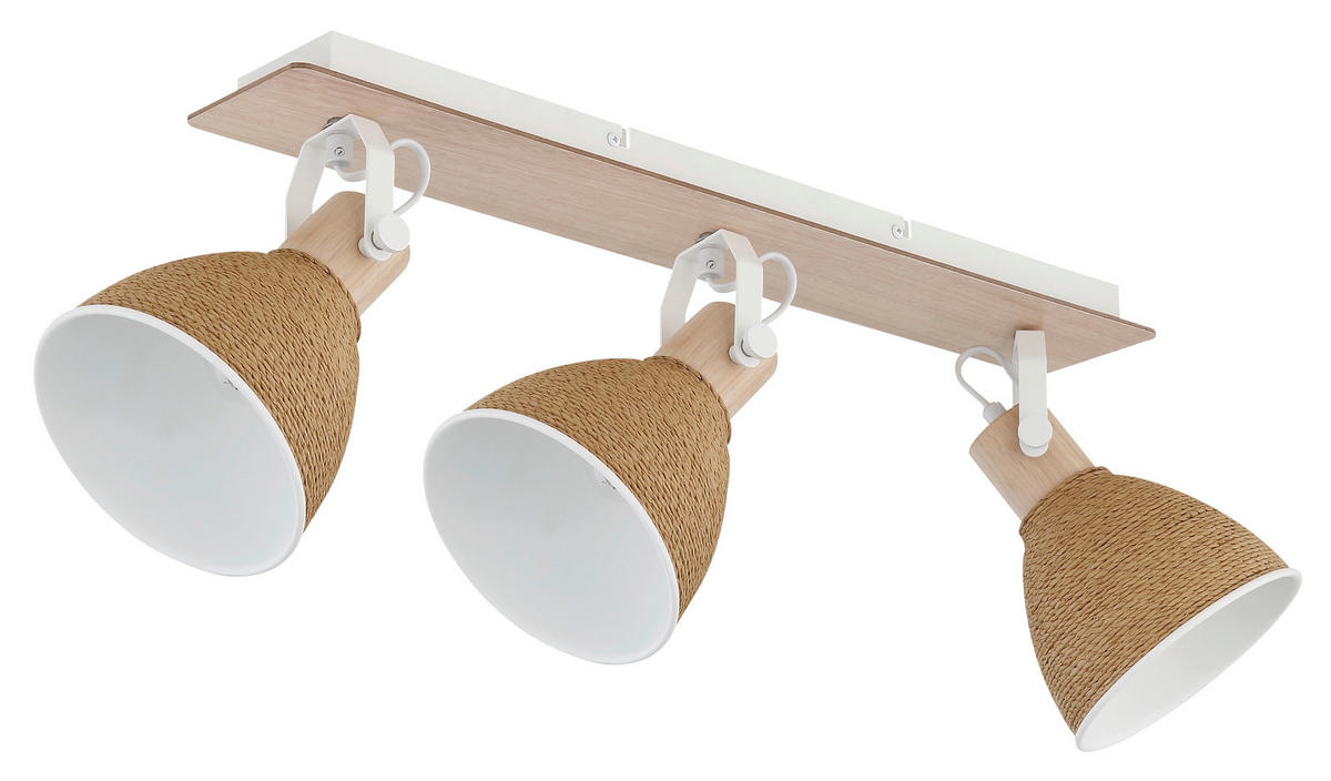 STRAHLER Lyndon 63/17,5/19 cm  - Braun/Weiß, Natur, Holz/Papier (63/17,5/19cm) - Globo