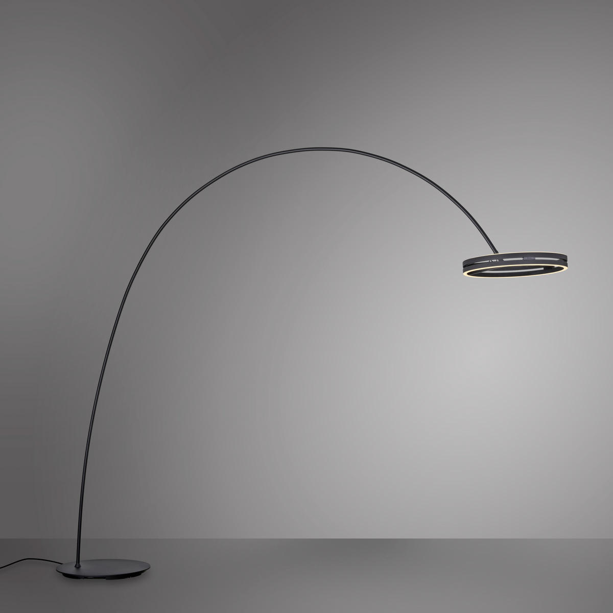 BOGENLEUCHTE 290/60/250 cm    - Schwarz, Design, Kunststoff/Metall (290/60/250cm) - Neuhaus PURE