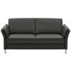 2,5-SITZER in Echtleder Anthrazit  - Anthrazit/Alufarben, Design, Leder/Metall (164/82/99cm) - Dieter Knoll