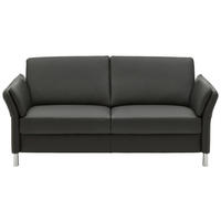 TROJMIESTNA POHOVKA, antracitová, pravá koža - antracitová/hliníková, Design, kov/koža (190/82/99cm) - Dieter Knoll