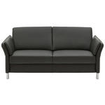 3-SITZER-SOFA Latina in Echtleder Anthrazit  - Anthrazit/Alufarben, Design, Leder/Metall (190/82/99cm) - Dieter Knoll