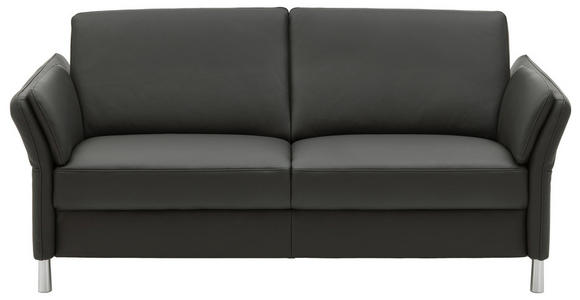 3-SITZER-SOFA Latina in Echtleder Anthrazit  - Anthrazit/Alufarben, Design, Leder/Metall (190/82/99cm) - Dieter Knoll