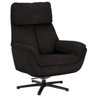 RELAXSESSEL in Textil Dunkelbraun  - Dunkelbraun/Schwarz, Design, Textil/Metall (79/108/89cm) - Beldomo Style
