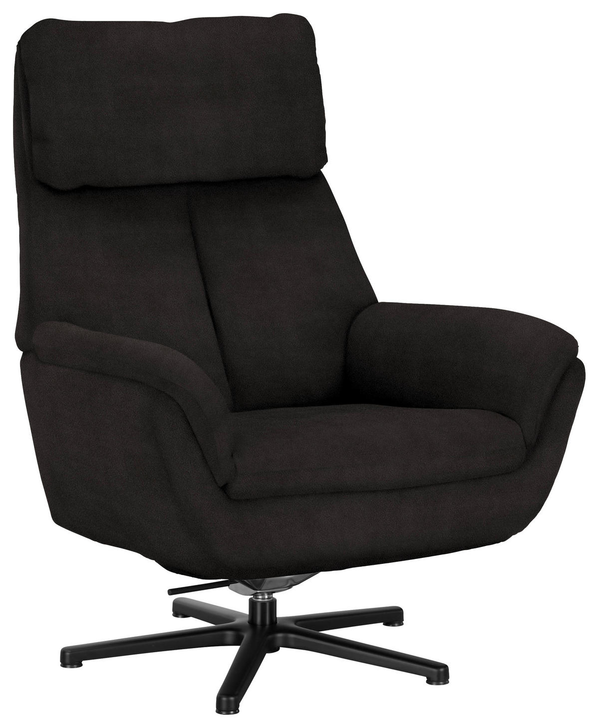 RELAXSESSEL in Textil Dunkelbraun  - Dunkelbraun/Schwarz, Design, Textil/Metall (79/108/89cm) - Beldomo Style