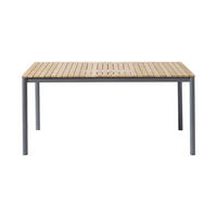 GARTENTISCH 167,5/100/74 cm Holz Anthrazit, Teakfarben rechteckig  - Anthrazit/Teakfarben, Konventionell, Holz/Metall (167,5/100/74cm) - Gardenson