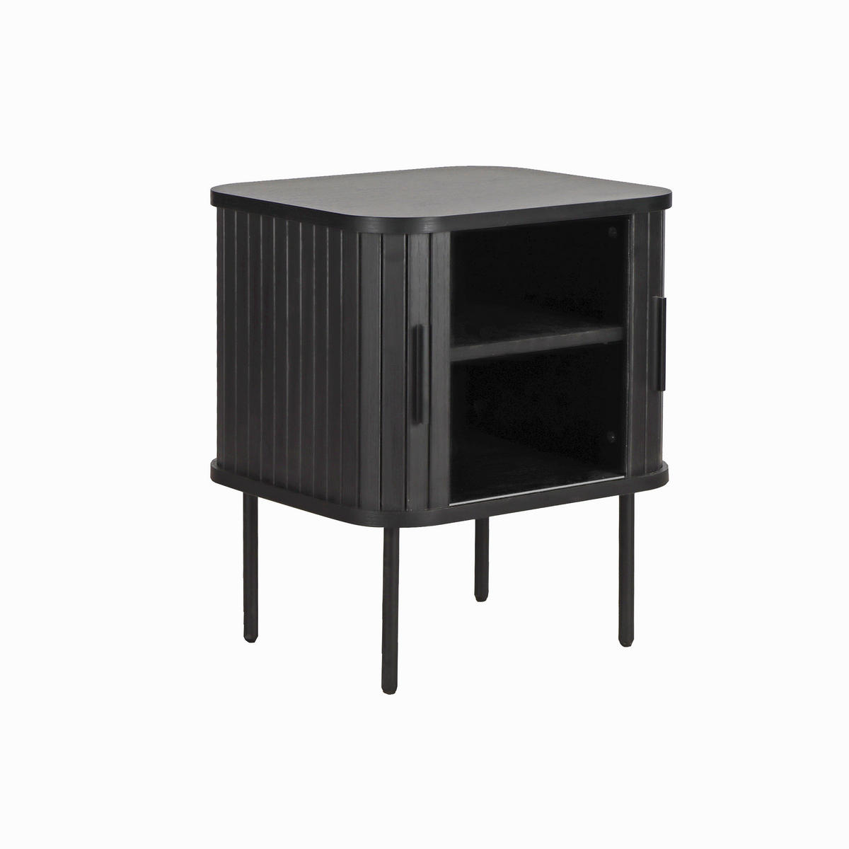 NACHTTISCH 45/55/40 cm  - Schwarz, Design, Holzwerkstoff/Metall (45/55/40cm) - Livetastic