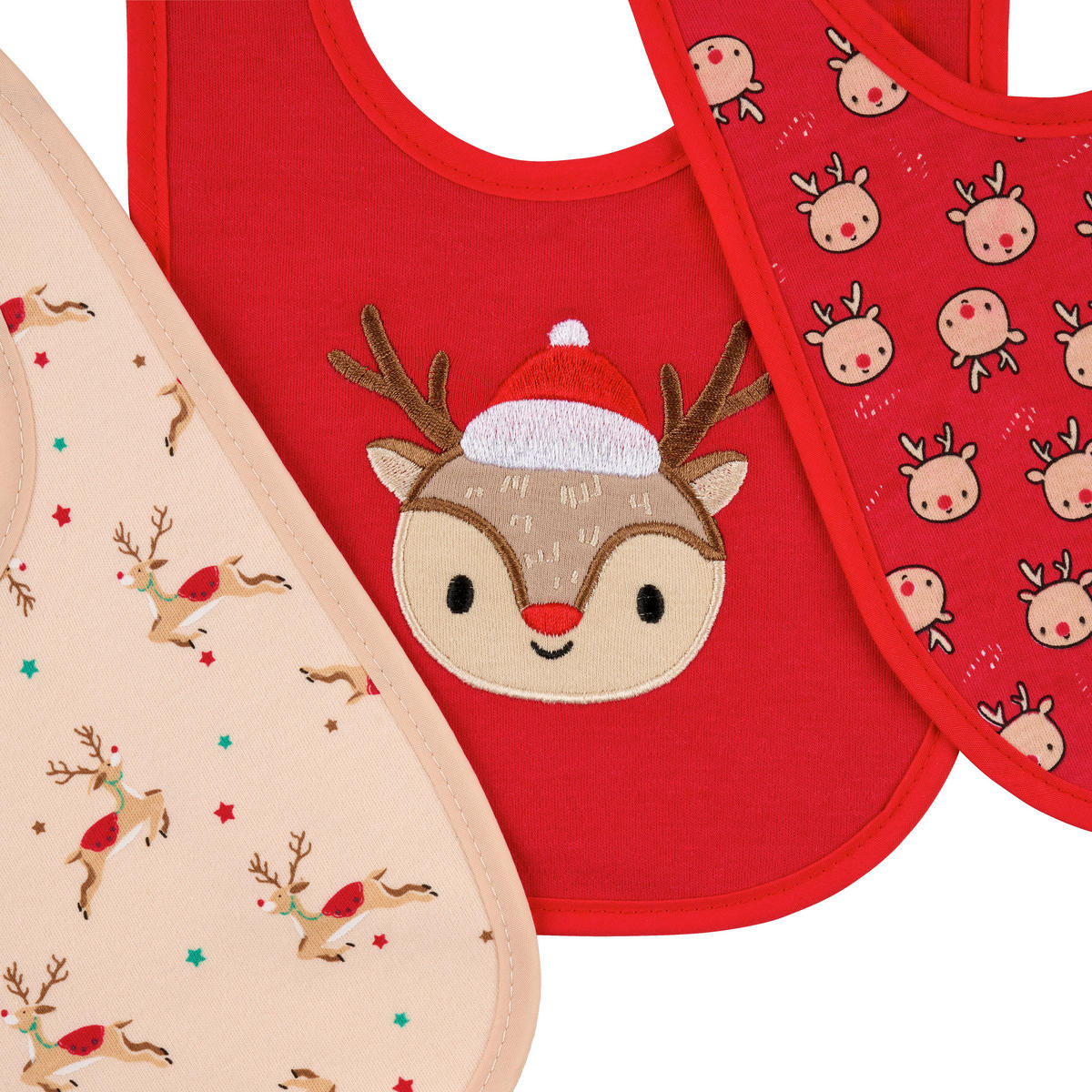 LÄTZCHEN 3-teilig  - Beige/Rot, Textil (18/30cm) - X-Mas