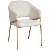 ARMLEHNSTUHL  in Eisen Webstoff  - Eichefarben/Beige, MODERN, Textil/Metall (64/85/57cm) - MID.YOU