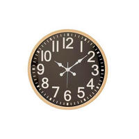 Ceas De Perete 60/60/5.90 cm   - negru/maro deschis, Basics, plastic/sticlă (60/60/5.90cm)