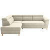 ECKSOFA in Struktur Beige  200/265 cm  - Beige/Naturfarben, KONVENTIONELL, Holz/Textil (200/265cm) - Stylife